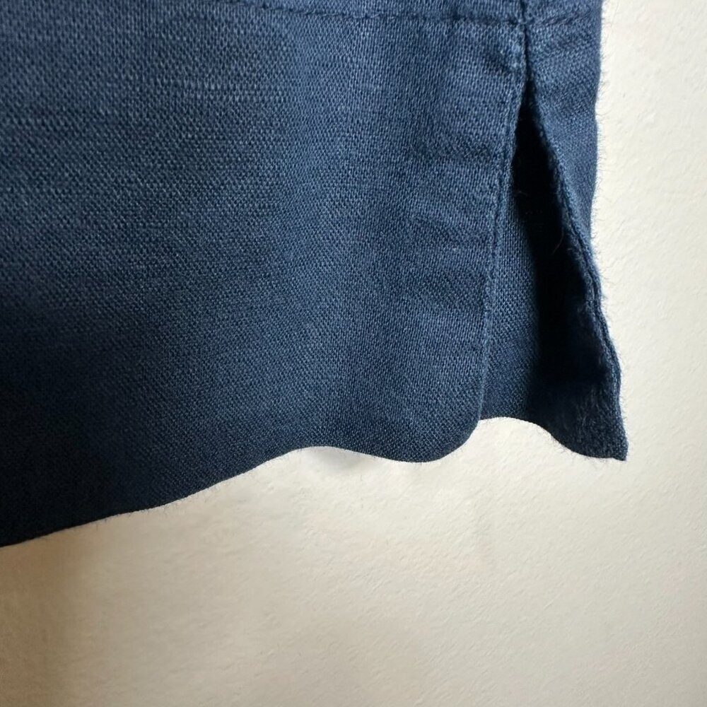 Vineyard Vines Embroidered Shirt Size Small Linen Cotton Blue Preppy - Picture 5 of 7